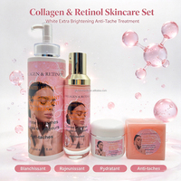 Kit de Soins Anti-Âge et Éclaircissants au Collagène et Rétinol Marque Blanche – Sérum et Crème Hydratants pour le Visage et le Corps