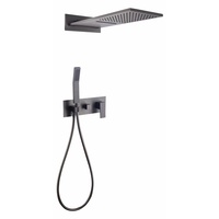 Robinet de douche moderne à poignée unique en laiton massif chromé, avec douchette pluie encastrée en céramique pour mitigeur de bain-douche – Direct Usine