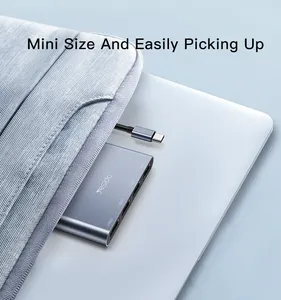 YESIDO — prise USB type-c à 4 ports USB pour ordinateur portable, en alliage d'aluminium chaud, Hub
