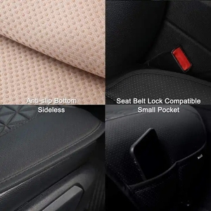 Housses de siège de <span class=keywords><strong>voiture</strong></span> en cuir PU de luxe Protecteurs universels pour sièges <span class=keywords><strong>avant</strong></span> avec motif Triangle <span class=keywords><strong>Housse</strong></span> de <span class=keywords><strong>protection</strong></span> de <span class=keywords><strong>voiture</strong></span> intérieure - Product Image 4