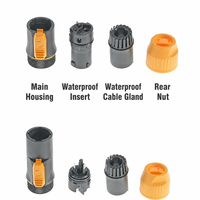 Conector de Alimentación Redondo Macho Powercon True1 20A 250V IP65 a Prueba de Agua para Equipos de Escenario, 3 Pines, con Contactos de Cobre y Carcasa de PC