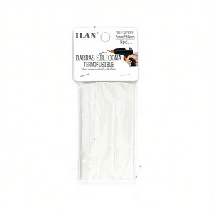 Bastoncini di colla siliconica 7mmx10cm 8 pezzi termofusibili per lavori artigianali - Product Image 1