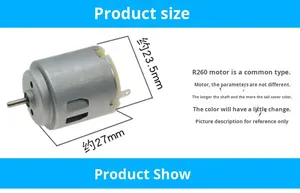 Micro-moteur DC 260 pour voiture télécommandée, petit ventilateur magnétique puissant 260, fabrication de modèles DIY - Product Image 2