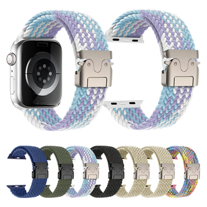 Bracelet de montre sport en nylon léger et doux pour la peau, de qualité supérieure, pour <span class=keywords><strong>Apple</strong></span> <span class=keywords><strong>Watch</strong></span> 49 <span class=keywords><strong>mm</strong></span>, 46 <span class=keywords><strong>mm</strong></span>, 45 <span class=keywords><strong>mm</strong></span>, 44 <span class=keywords><strong>mm</strong></span>, 41 <span class=keywords><strong>mm</strong></span>, 40 <span class=keywords><strong>mm</strong></span> - Product Image 1