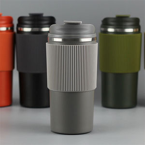 450ml Jieyang Lebo Portable Mode 304 En Acier Inoxydable Double Paroi Vide Boisson Tasse À Café Avec Caoutchouc De Silicone Antidérapant - Product Image 4
