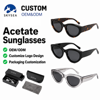 Lunettes de soleil œil de chat en acétate de haute qualité, polarisées, pour femmes, lunettes de soleil de luxe pour femmes, protection UV400