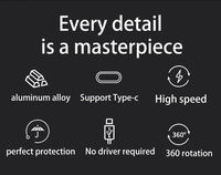 Memoria USB 2 en 1, Unidad Flash USB Metálica 2.0 3.0 con Logotipo Personalizado, Memoria USB C con 8GB 16GB 32GB 64GB 256GB 512GB 1TB