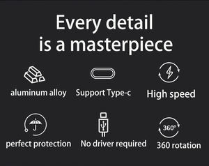 2 in 1 USB Flash Drive Metal Disk 2.0 3.0 Custom LOGO USB C Stick with 8GB 16GB 32GB 64GB 256GB 512GB 1TB <b>Memory</b> Thumb Drive - Product Image 2