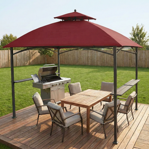 Tonnelle de jardin élégante à toit rond, directement de l'usine, auvent incurvé de luxe <span class=keywords><strong>pour</strong></span> cuisine extérieure, best-seller - Product Image 1