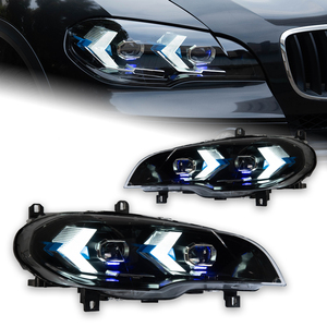 Phare Avant de Voiture LED pour BMW <span class=keywords><strong>X5</strong></span> E70, Projecteur LED Phare Lentille 2007-2013 X5M DRL Signal Animation Accessoires Automobiles - Product Image 1