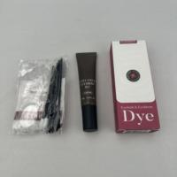 Tinte de Cejas y Pestañas Iconsign 10ml Negro Marrón Café, Tinte de Henna con Extracto de Camelia, Semipermanente para Cabello Graso, Grado Premium OEM