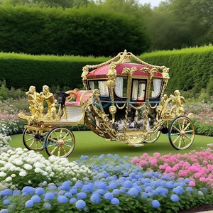 Calèche royale électrique populaire de haute qualité pour mariages et visites touristiques, capacité 6 personnes, avec pneus en caoutchouc massif - Product Image 1