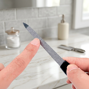 Lime à ongles professionnelle ASAP durable en acier inoxydable avec manche en plastique, lime à ongles double face, outil de coupe des cuticules - Product Image 3