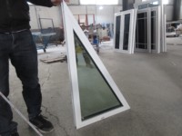 Nuevo diseño de ventana de arco de marco de aluminio insonorizado con diseño de parrilla con pantalla
