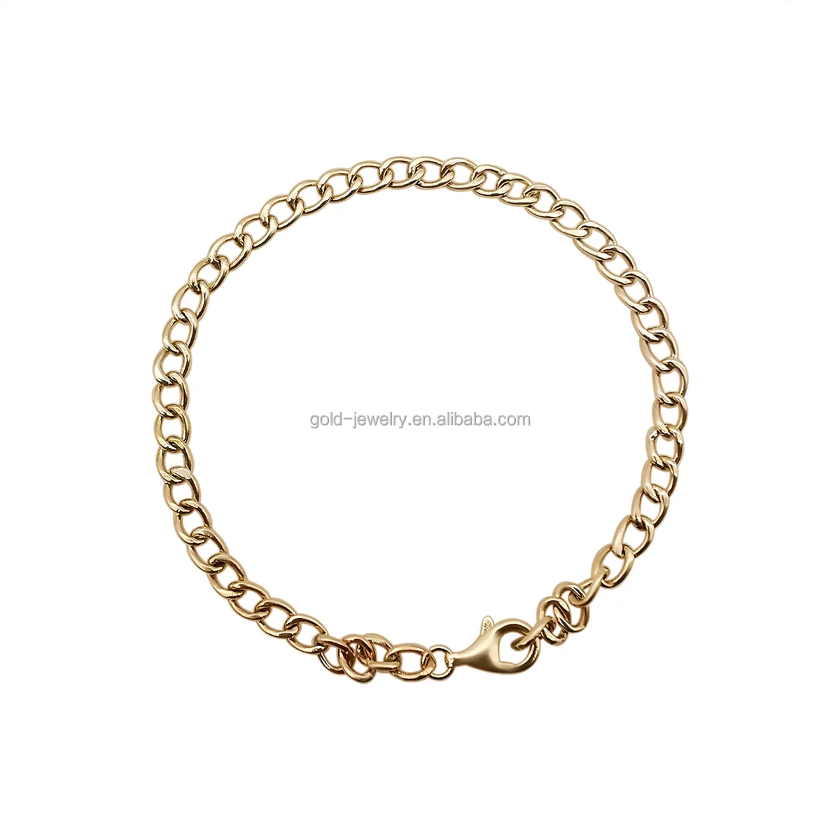Men Bracelet Chain 14k Yellow Gold Bracelets Jewelry Wholesale Women Charm Bracelet New Trendy Chinese Arrival 14K Real Gold