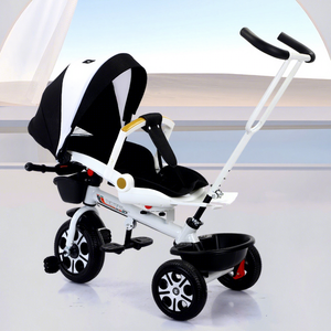 Nouveau <span class=keywords><strong>Tricycle</strong></span> Bébé Métal 3-en-1 SHUNGUANG Personnalisé en Usine 2025 Deng-616 Vert/Rose/Blanc/Noir pour Enfants de 1 à 7 Ans - Product Image 1
