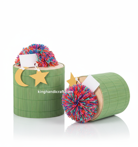 ตะกร้าเก็บของทรงกลมอเนกประสงค์ทันสมัย ทำมือ เป็นมิตรกับสิ่งแวดล้อม สำหรับเทศกาลอีดในเดือนรอมฎอน - กล่องจัดระเบียบหวายธรรมชาติ ราคาสุดคุ้ม - Product Image 1