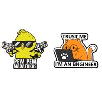 Pin Lencana Logam Hewan Kartun dengan Slogan Keren