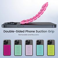 Support de téléphone portable à ventouse double face en silicone, étanche, anti-fuite, hauteur réglable, adhérence collante pour