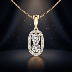 จี้เพชรทองคำเหลือง Vaayu Jewels สำหรับผู้หญิง ดีไซน์โรแมนติก เหมาะเป็นของขวัญหมั้น  ทอง 10K 14K 18K เงิน 925 935 ชุบโรเดียม - Product Image 1