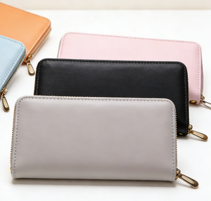 <span class=keywords><strong>Portefeuille</strong></span> long en cuir PU pour <span class=keywords><strong>femme</strong></span> - <span class=keywords><strong>Portefeuille</strong></span> multifonctionnel personnalisable (fermeture éclair dorée, approvisionnement en gros en usine) - Product Image 3