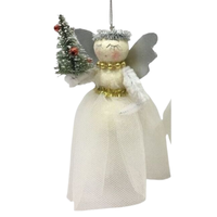 Neue Weihnachts-Schneemann-Dekorationen Niedliche Mehrfarbige Polyresin-Engel Kreative Fensteranhänger Baumschmuck 6 Zoll Feiertagsornamente