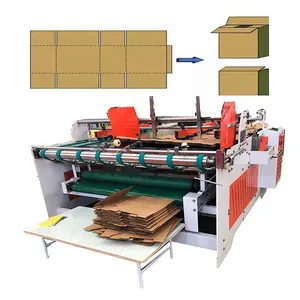 semi automatic folder gluer of carton machine press type folder gluer