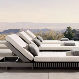 Chaise longue <span class=keywords><strong>d</strong></span>'extérieur pour hôtel, mobilier de patio de villa, chaise longue de <span class=keywords><strong>piscine</strong></span> de complexe hôtelier, chaise longue de jardin, chaise longue de soleil imperméable en aluminium - Product Image 1