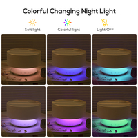 Humidificateur d'air silencieux de table à finition blanche, diffuseur d'huiles essentielles portable à LED colorées à brume froide pour la maison (vente en gros)