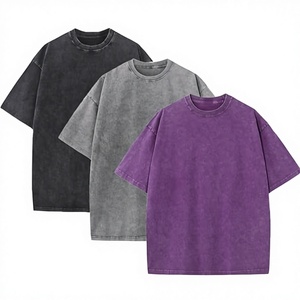 VBMNBZX Paquete de 3 camisetas de manga corta unisex de algodón grueso y transpirable con cuello redondo y ajuste holgado (negro+gris+) - Product Image 3