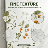 Panneau mural de salle de bain durable en marbre floral, fourni directement par l'usine