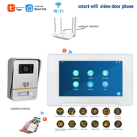Sonnette vidéo intelligente Tuya 1080P avec interphone 2 fils, solution WIFI, audio bidirectionnel, détection de mouvement et vision nocturne