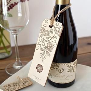 Targhetta da appendere con finitura opaca personalizzata <span class=keywords><strong>per</strong></span> <span class=keywords><strong>bottiglie</strong></span> di <span class=keywords><strong>vino</strong></span> con laccetto olografico con etichetta di imballaggio industriale campione gratuito - Product Image 6