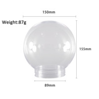 Bocaux en plastique PET transparent avec bouchon à vis, marque Yaode, dôme de présentation personnalisé, globe à neige vide, bricolage, logo personnalisé, soie