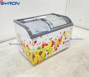Porte en verre courbe commerciale combinée réfrigérateur île de supermarché <span class=keywords><strong>congélateur</strong></span> coffre affichage <span class=keywords><strong>congélateur</strong></span> - Product Image 4