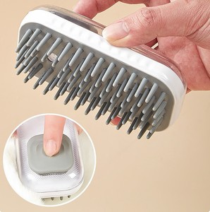 Brosse de toilettage de luxe 2-en-1 écologique en TPR pour chien, outil de nettoyage et de massage pour animaux de compagnie, éliminateur de poils en silicone sûr - Product Image 1