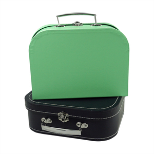 Custom Printed Mini <strong>Cardboard</strong> Children Baby Blanket Retro Colorful <strong>Suitcase</strong> Candy Gift Box Packaging Box with Handle - Product Image 1