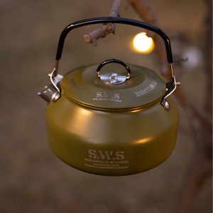 S.W.S Stainless Steel Kettle 0.8L Portable Outdoor Cooking <b>Tea</b> <b>Maker</b> For Camping Picnic Travel - Product Image 3