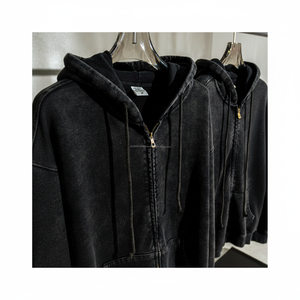 Sudaderas lisas con estampado de soplo de pantalla bordada personalizada GSM 480, sudaderas con capucha y sudaderas lavadas en blanco sublimadas para hombres - Product Image 1