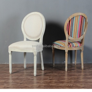 Sillas de Comedor de Madera Estilo Europeo con Respaldo Elíptico para Hogares, Hoteles y Eventos, Muebles Promocionales para Bodas - Product Image 3