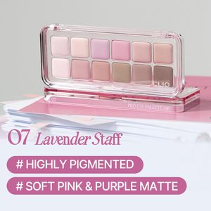 Palette Ombretti Clio Pro Eye Air 12 Colori, Effetto Opaco e Shimmer, Pigmenti Modulabili, Tonalità 07 Lavanda - Product Image 2