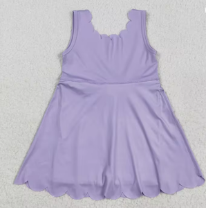 Vestidos Deportivos sin Mangas para Niñas, Estilo Yoga con Volantes hasta la Rodilla, Marca Sister Wear - Product Image 3