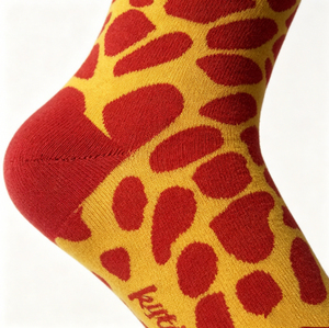 Chaussettes longues décontractées à motif dessin animé, chaussettes de compression pour coureurs en plein air, avec bordures à motif léopard décontracté, logo sous le pied pour le sport - Product Image 3