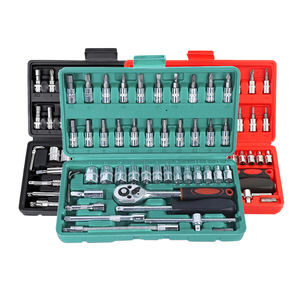 Juego de Herramientas para Mecánico de Automóviles de 46 Piezas, Juego de Llaves de Trinquete de Acero de 24 Dientes, Kit Combinado en <span class=keywords><strong>Caja</strong></span> - Product Image 1