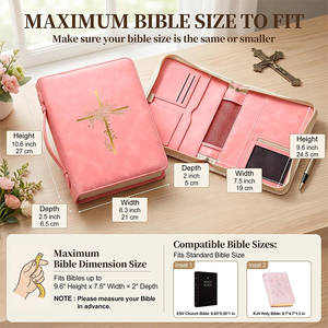 Funda de Piel Sintética para Biblia de <span class=keywords><strong>Pastor</strong></span>, con Logotipo Personalizado, Cubierta para Cuaderno, Regalo para Pastores de Iglesia, con Soporte - Product Image 3