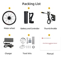 Kit de vélo électrique LVBU Shop Price 250W Br0mpton 16 pouces avec moteur avant, batteries incluses 6AH, 9AH, 12AH en option