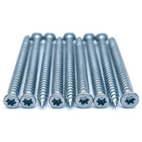 Sekrup Beton Self Tapping Kepala Countersunk Torx Kelas 8.8 Berlapis Seng Baja Karbon untuk Pemasangan Rangka Jendela dan Pekerjaan Batu