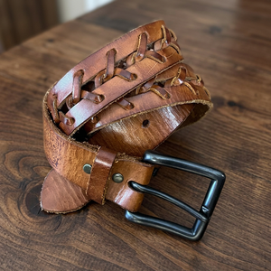 Cinturón de Cuero Estilo Vintage para Uso Diario BS INTERNATIONAL, Hebilla de Acero, Forma Rectangular, 3.8cm de Ancho, 138cm de Largo, OEM ODM - Product Image 3