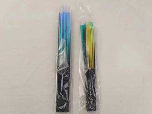 Decorative Handfan Ribs Brilliant Color Folding <b>Fan</b> Waterproof PVC Handheld <b>Fan</b> <b>Large</b> Shining Rave Hand <b>Fan</b> Birthday Gift - Product Image 2