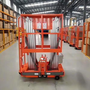 4-14 मीटर डबल मस्त एल्यूमीनियम ऊर्ध्वाधर आदमी लिफ्ट 100 किलोग्राम 200 किलोग्राम 300 मोबाइल हाइड्रोलिक एल्यूमीनियम मिश्र धातु लिफ्ट मंच - Product Image 3